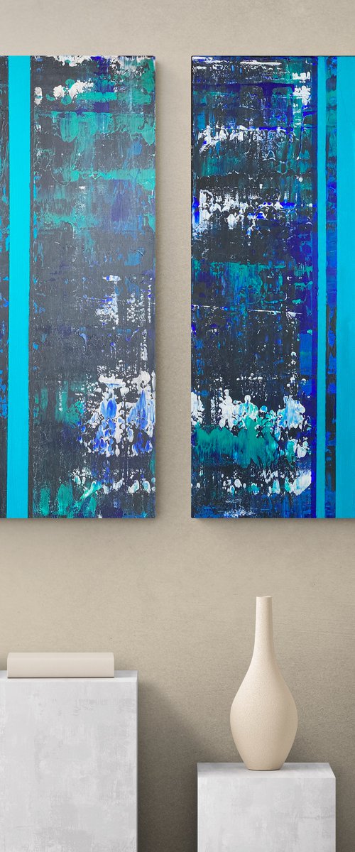 Geostract Diptych 02 by Alessandra Viola