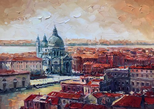 "Venice" original oil painting 70x50 by Artem Grunyka