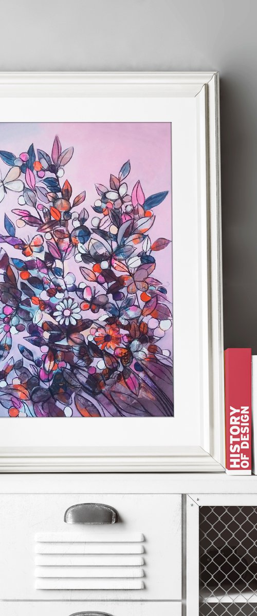 Folk flowers by Carolynne Coulson