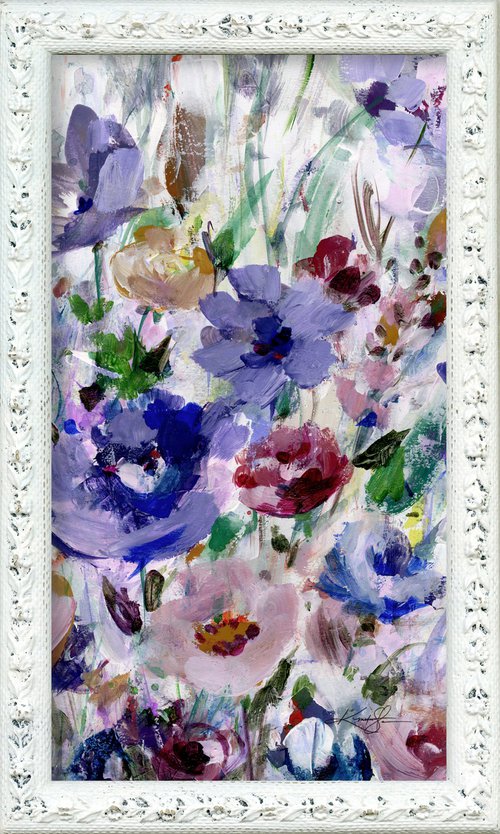 Shabby Chic Dream 14 - Framed Floral Painting by Kathy Morton Stanion by Kathy Morton Stanion