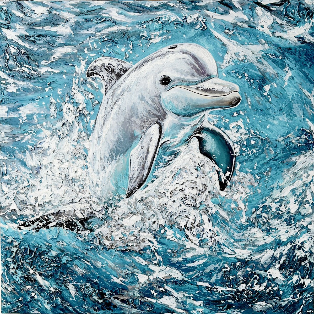 Ocean Whisper ( Dolphin) by Elena Adele Dmitrenko