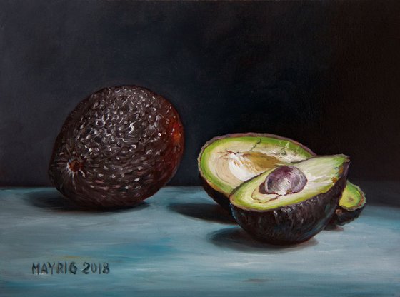 Avocado's (Original Oil Painting, 100% Handmade)