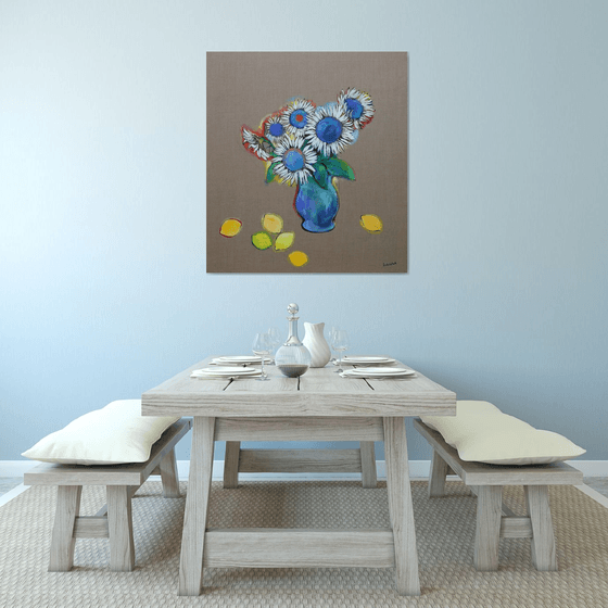 Sunflowers and lemons