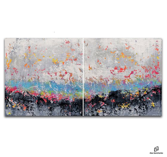 180x90cm. / abstract painting / Abstract 2174