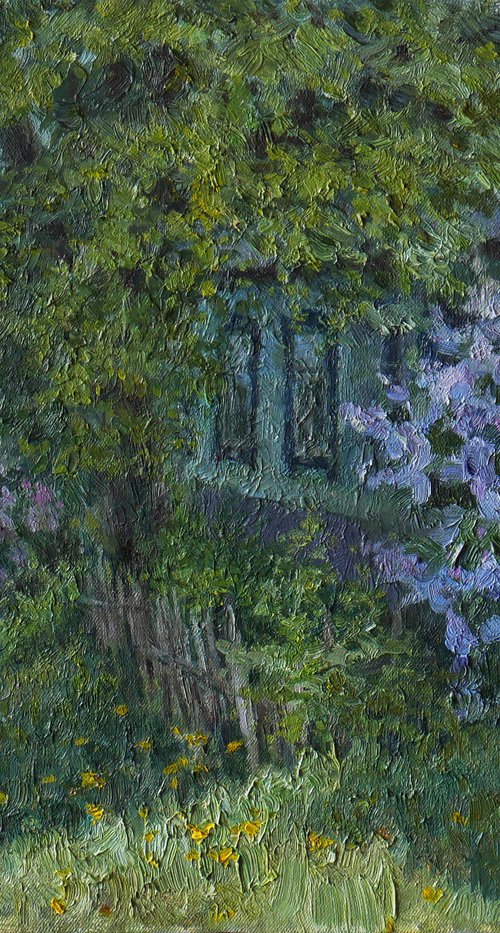 Blooming Lilacs - lilacs painting by Nikolay Dmitriev