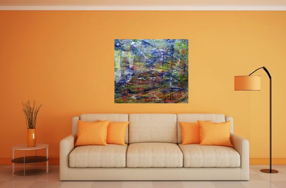 Suburbia (n.285) - 90 x 80 x 2,50 cm - ready to hang - acrylic painting on stretched canvas