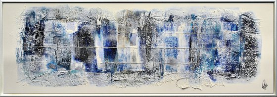 Silver Lines  - Abstract Art - Acrylic Painting - Canvas Art - Framed Painting - Abstract Painting - Industrial Art