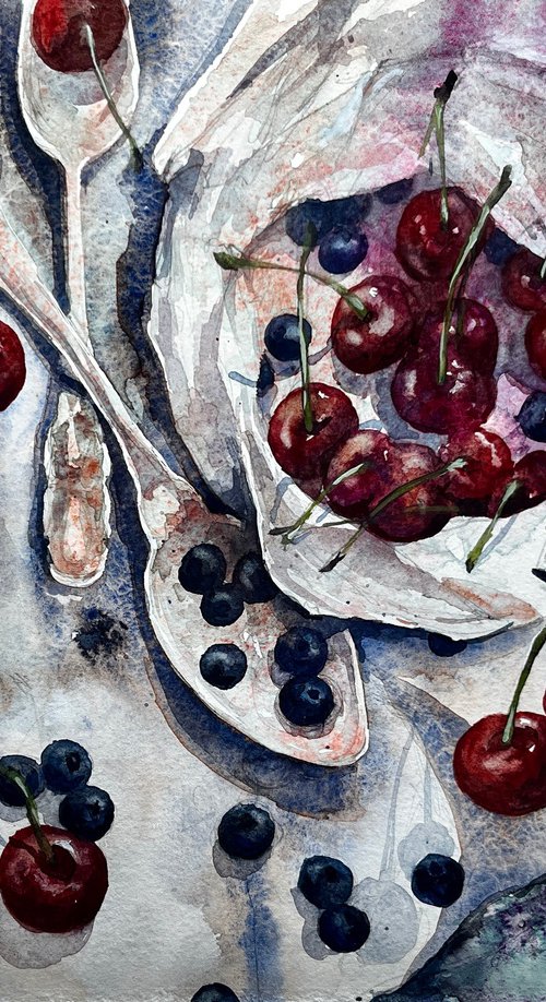 Cherry eater by Larissa Rogacheva