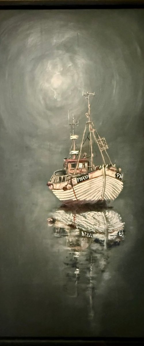 Trawler Under a Silent Moon by Kasia Januszkiewicz