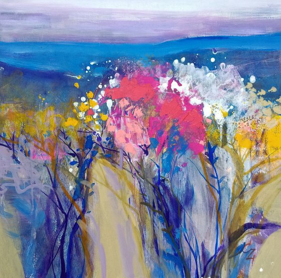 flowers in cool colors