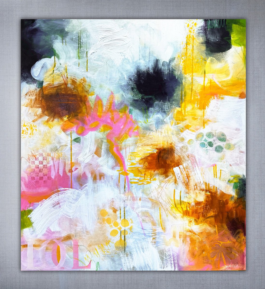 Abstract Acrylic Painting By Andrada Anghel, 36 X 40, Accountability, Original Artwork