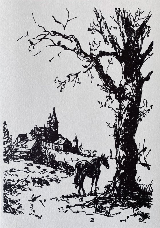 Horse and Tree