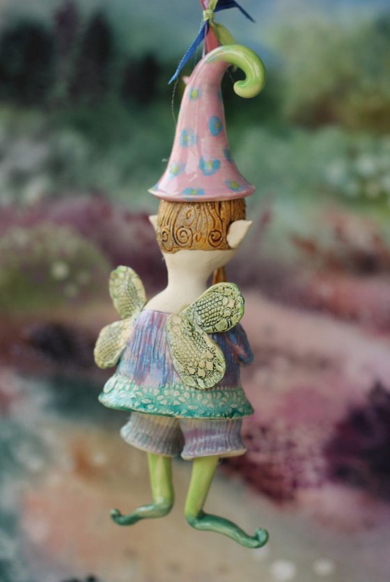 Cobweb - fairy from the Midsummer Night's Dream Ceramic illustration project by Elya Yalonetski