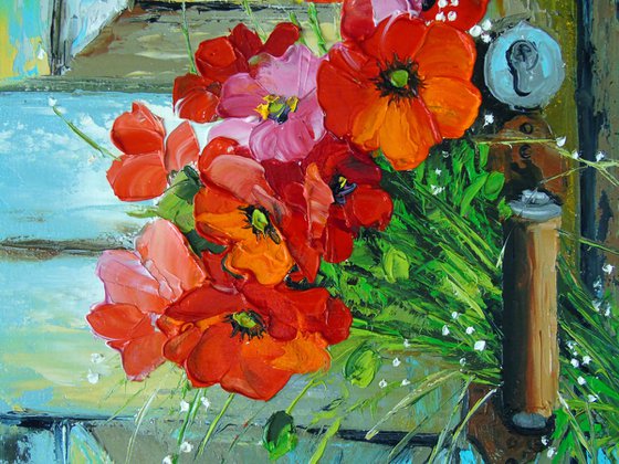 Bouquet of poppies for your beloved