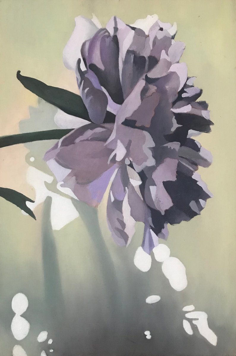 Botanical Oil Painting By Andrew Lander, 7 X 11, Flower Still Life, Original Artwork