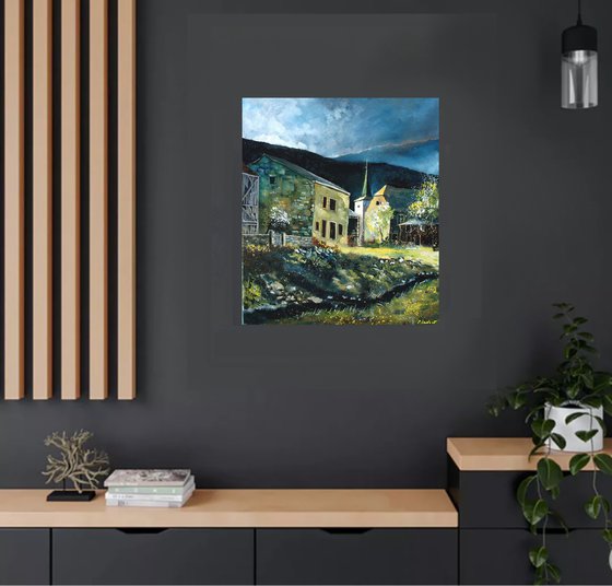 Spring light in a my village