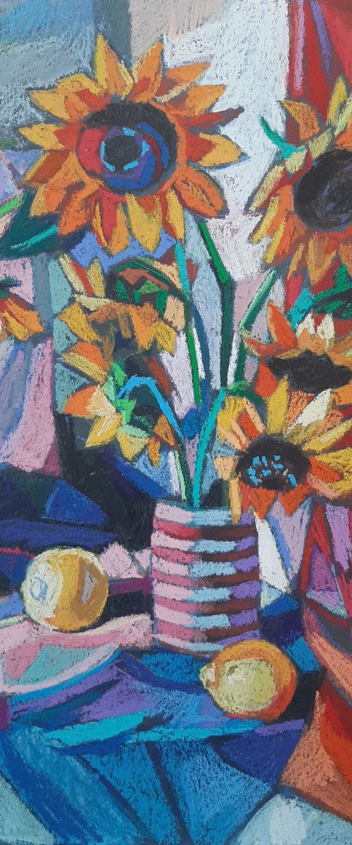 Still life with  sunfliwers by Maja Đokić Mihajlović