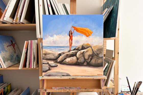 Girl on the Rocks