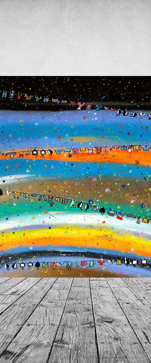 Lost Laundry Televisions in Space by Maria Luisa  Azzini