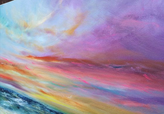 "Life's Blessings" - Cornish Seascape, Art, Skyscape