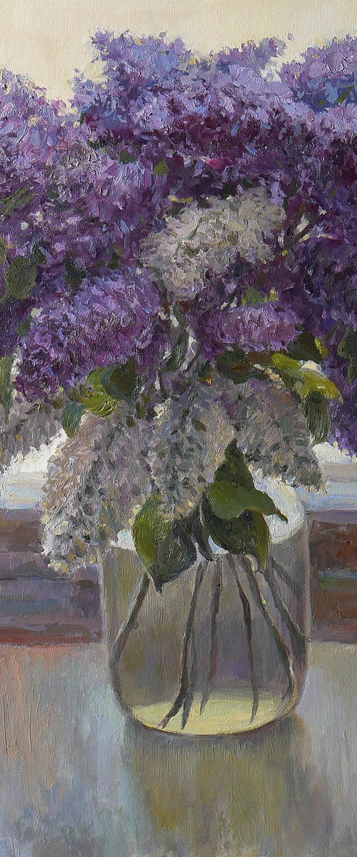 Lilacs - Lilacs still life painting by Nikolay Dmitriev