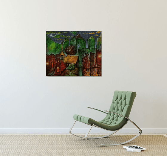 Night in a fairy tale 65x80cm ,Acrylic/canvas