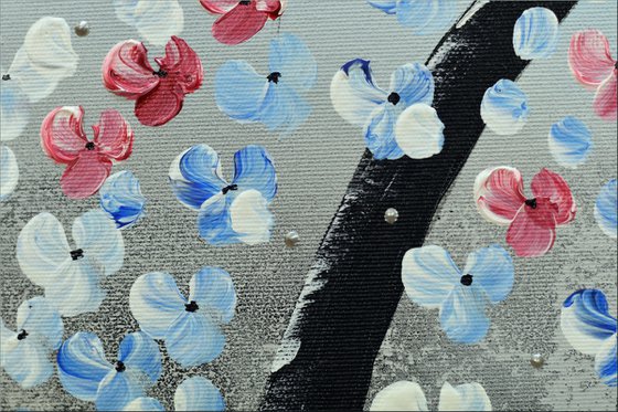 Sommer - Abstract acrylic painting, Abstract Flowers