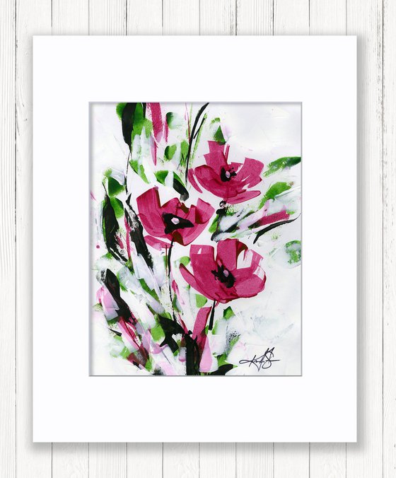 Blooms Of Joy 4 - Vase Of Flowers Painting by Kathy Morton Stanion