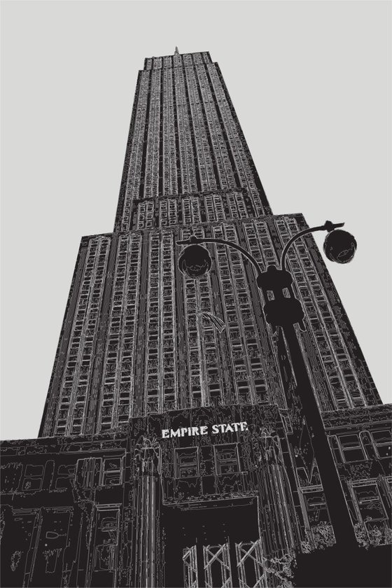 Empire State Building 2 NY B&W