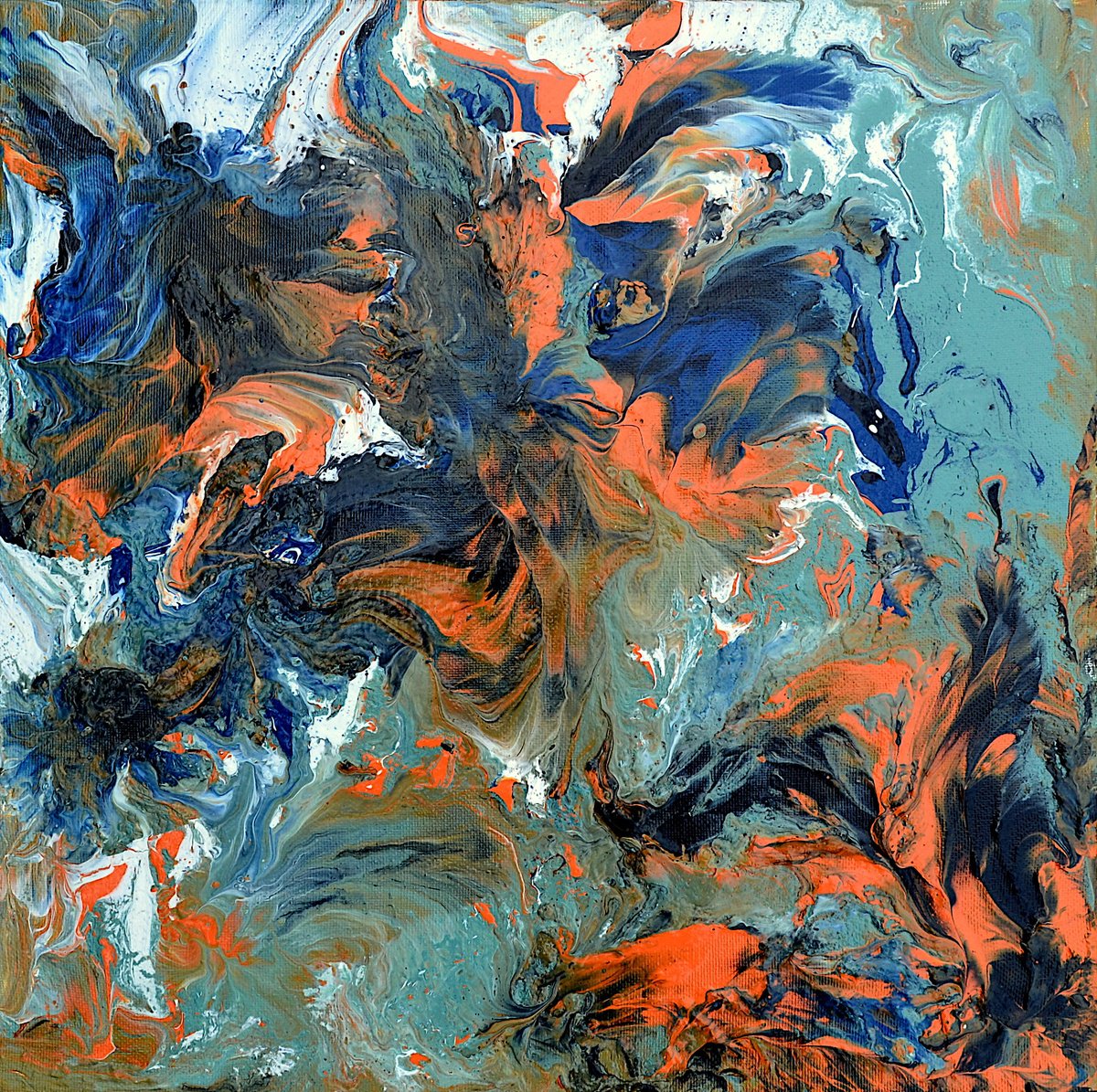 Fluidity. 3D Canvas. By Thierry Vobmann. Abstract ., 16 X 16, Artwork For Sale On Artfinder