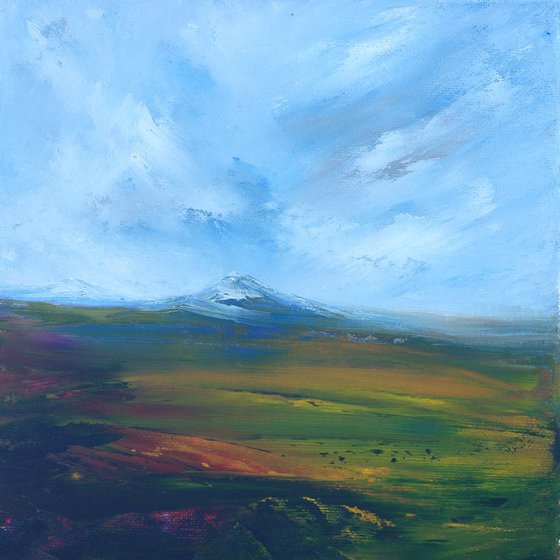 Autumn chill, mountain moorland landscape