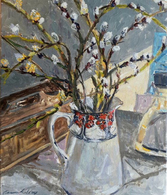 Pussy Willow in the Crown Ducal Jug