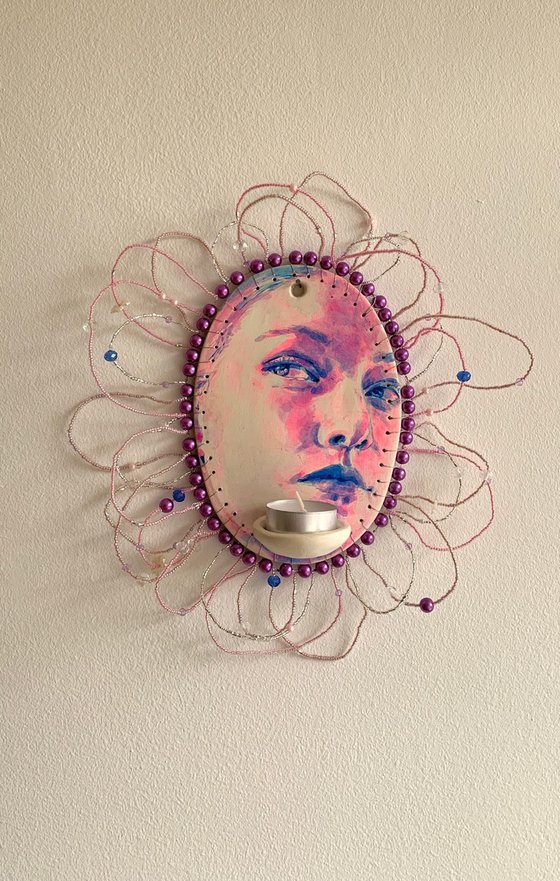Clay female face