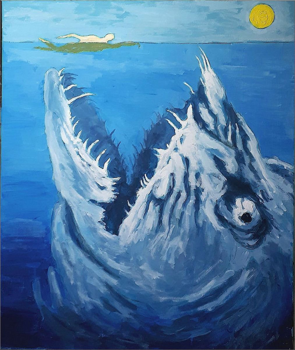 Landscape Acrylic Painting By Colin Ross Jack, 20 X 24, The Human Condition, Original Artwork