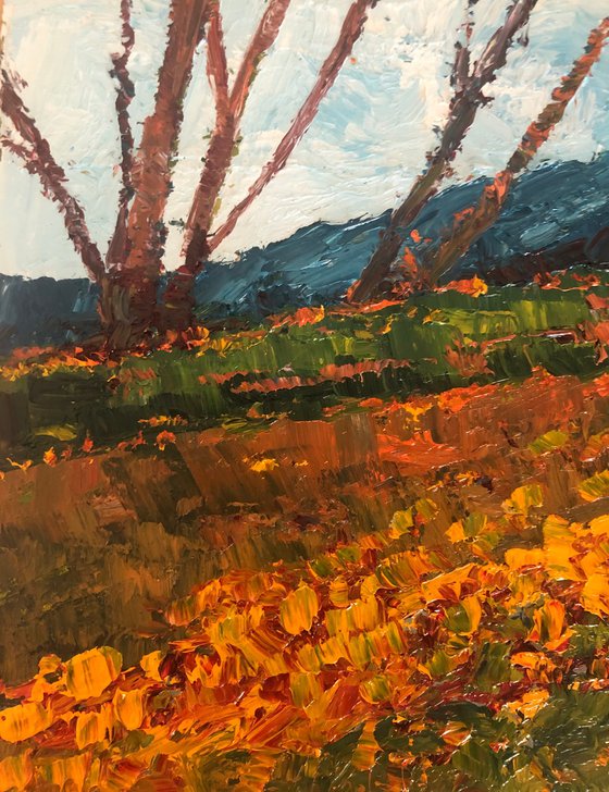 Falling down in autumn