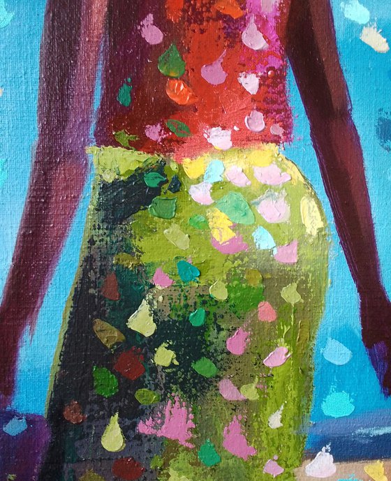 Bananas at the beach, beach painting