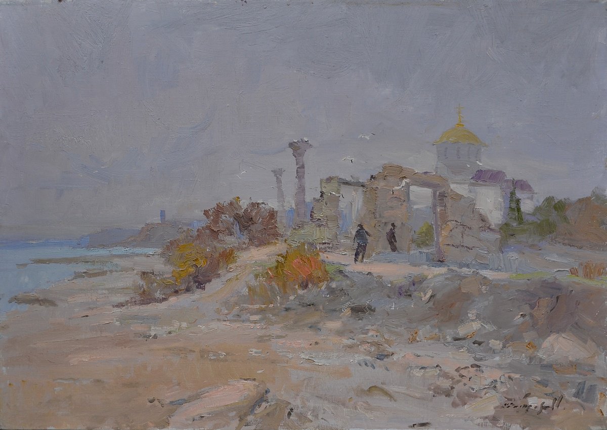 Hersonissos Overcast By Alexander Shandor, 35 X 28, Artwork For Sale On Artfinder