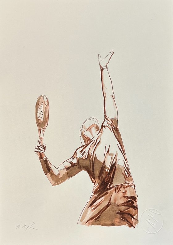 Padel Player 1 drawing
