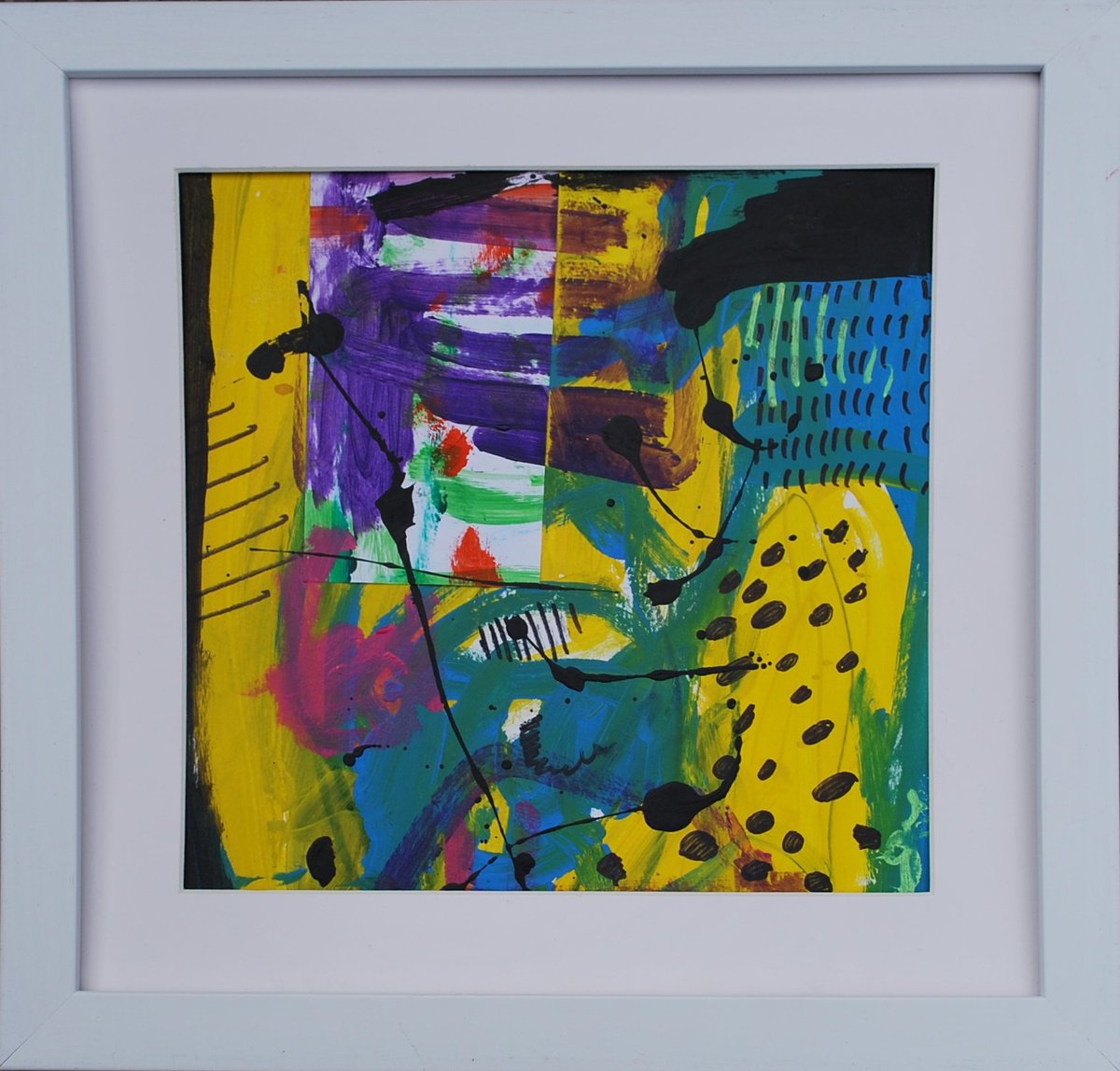 Abstract Collage By Aasiri Wickremage, 10 X 10, Rubicon Abstract, Original Artwork