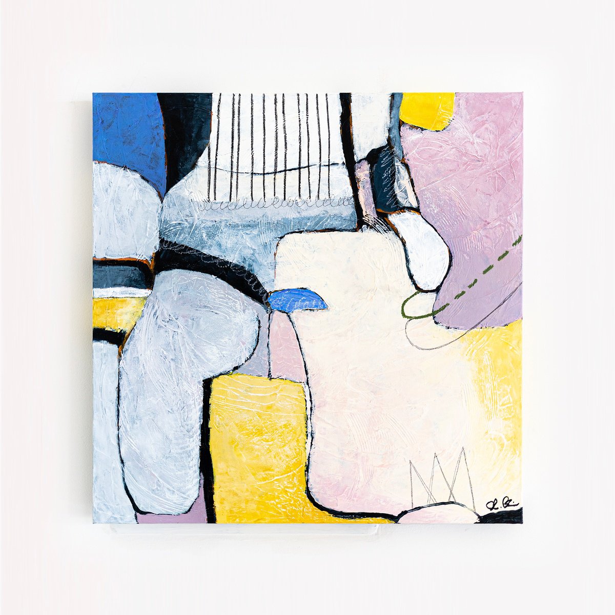 Abstract Acrylic Painting By Hyunah Kim, 24 X 24, Lage, Original Artwork