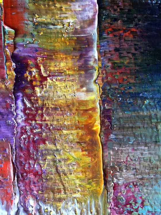 "Stone Cold Series" - SPECIAL PRICE + FREE USA SHIPPING - Original Extra Large PMS Abstract Diptych Oil Paintings On Canvas - 66" x 30"