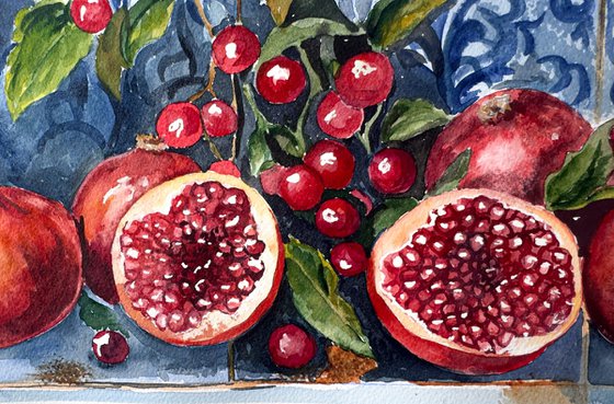 Portuguese Harvest – Ruby Pomegranates