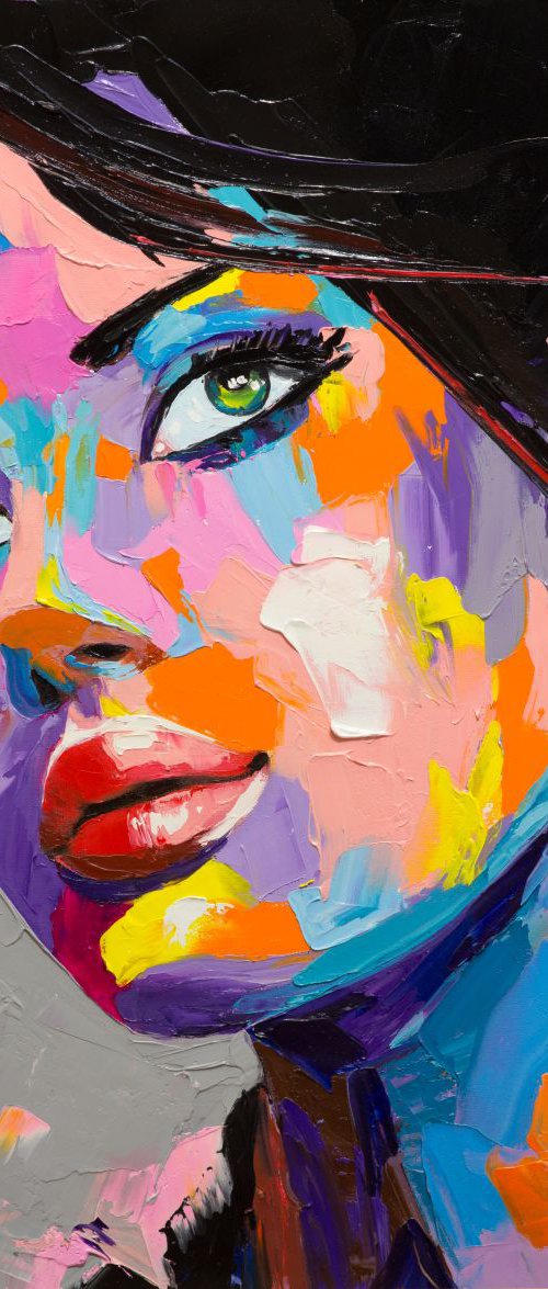 "On a sunny day" fantasy woman oil portrait by Lana Frey