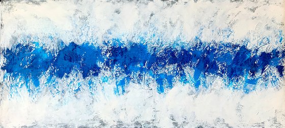 Abstract No. 6222 blue and white