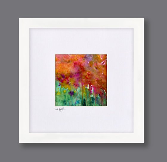 A Walk Among The Flowers 9 - Abstract Floral Watercolor painting by Kathy Morton Stanion