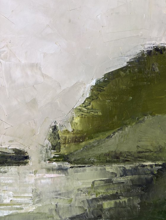 Abstract mountains lagoon landscapes whispers