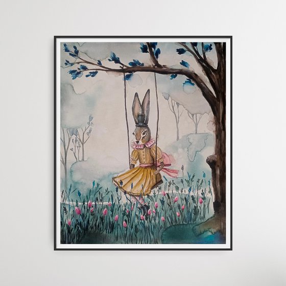 Rabbit On The Swing