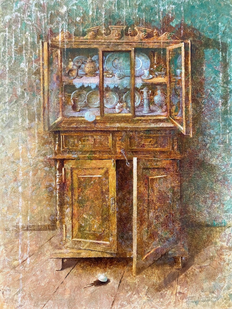 Wooden Rustic Cabinet By Yulia Odukalets, 24 X 31, Artwork For Sale On Artfinder