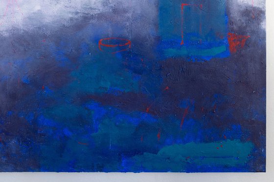Blue fog in a red field