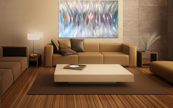 The Place - Abstract Original Painting On XXL Deep Edge Canvas Ready To Hang